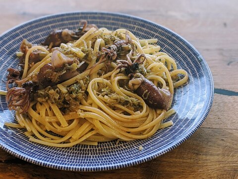 ホタルイカと蕗の薹のペペロンチーノ❁パスタ